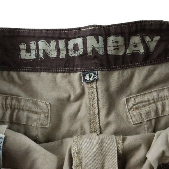 UNION BAY Shorts Men's Cargo Pockets Relaxed Fit Brown Size 42 - Picture 10 of 12